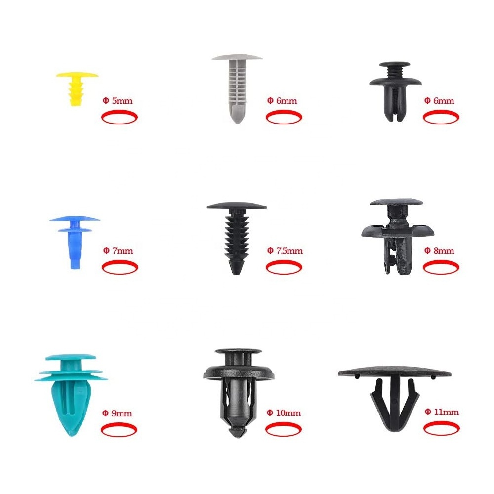 Universal Car Clips Kit Plastic high quality car bumper fasteners auto clips Automotive Push Pin for GM Ford Toyota Honda