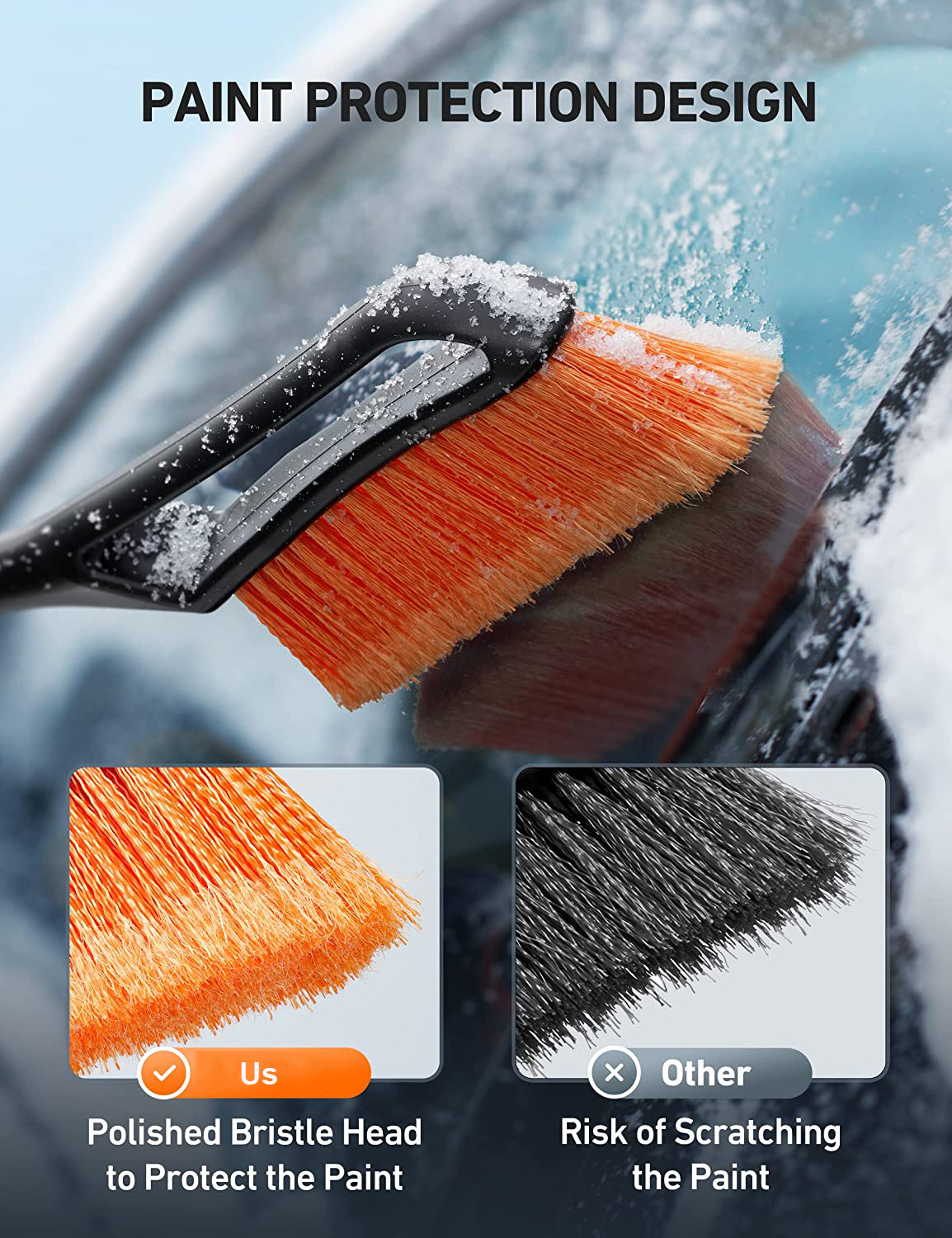 Wholesale Auto Winter Cleaning Snow Sweeper Remover Shovel Brush with Ice Scraper for Car