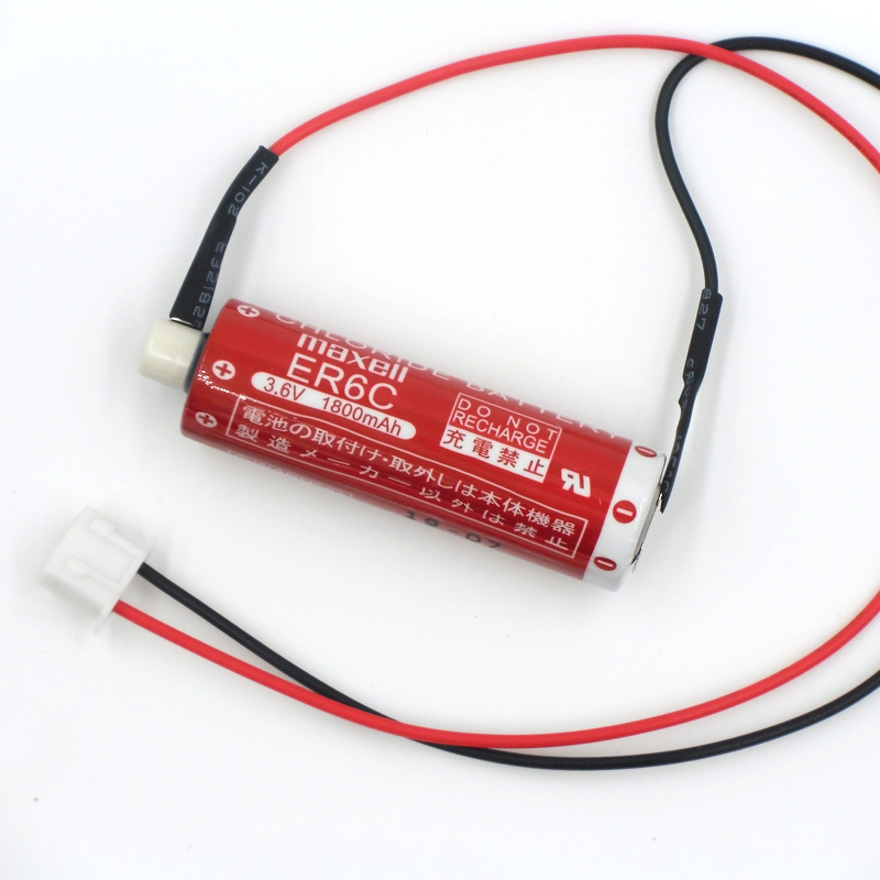 MAXELL ER6C #3ST X 3.6V 1800mah Mitsubishi FX F2-40BL PLC lithium battery ER6 F2-40BL ER6C AA 3.6V backup PLC lithium battery