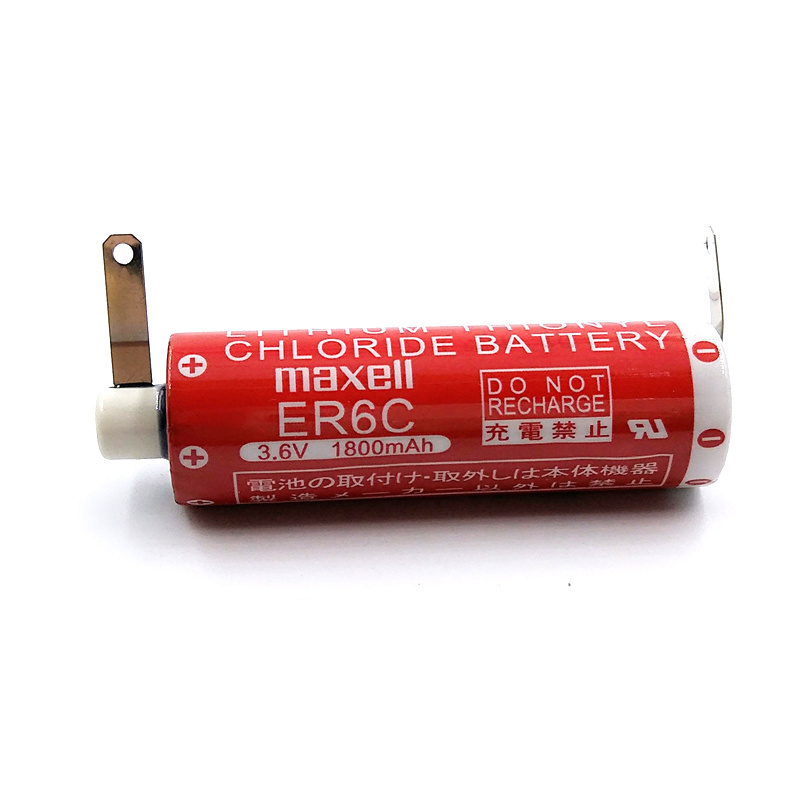 MAXELL ER6C #3ST X 3.6V 1800mah Mitsubishi FX F2-40BL PLC lithium battery ER6 F2-40BL ER6C AA 3.6V backup PLC lithium battery