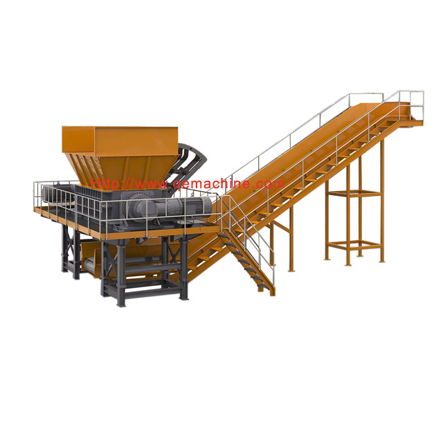 QE Granulators  Double Shaft Shredder Chamber Box Blade For Wood/Paper/Plastic/Metal/Tyre Shredder