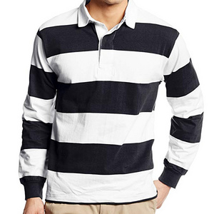 2021 Cotton long sleeves stripes best quality rugby polo shirts for Rugby Football Wear custom Rugby Jerseys