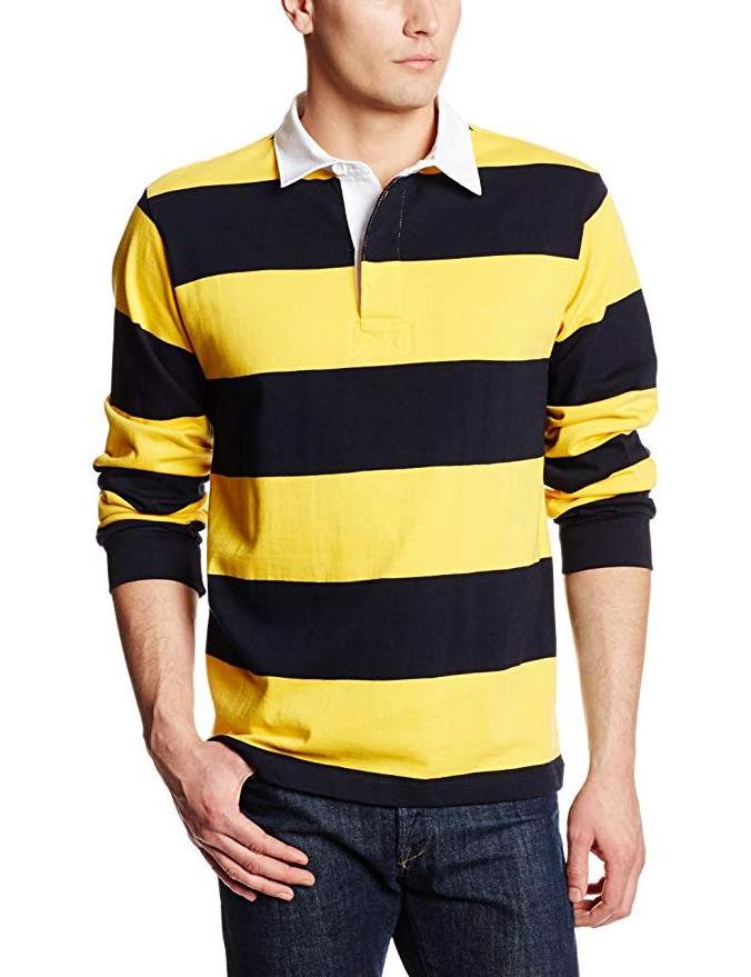 2021 Cotton long sleeves stripes best quality rugby polo shirts for Rugby Football Wear custom Rugby Jerseys