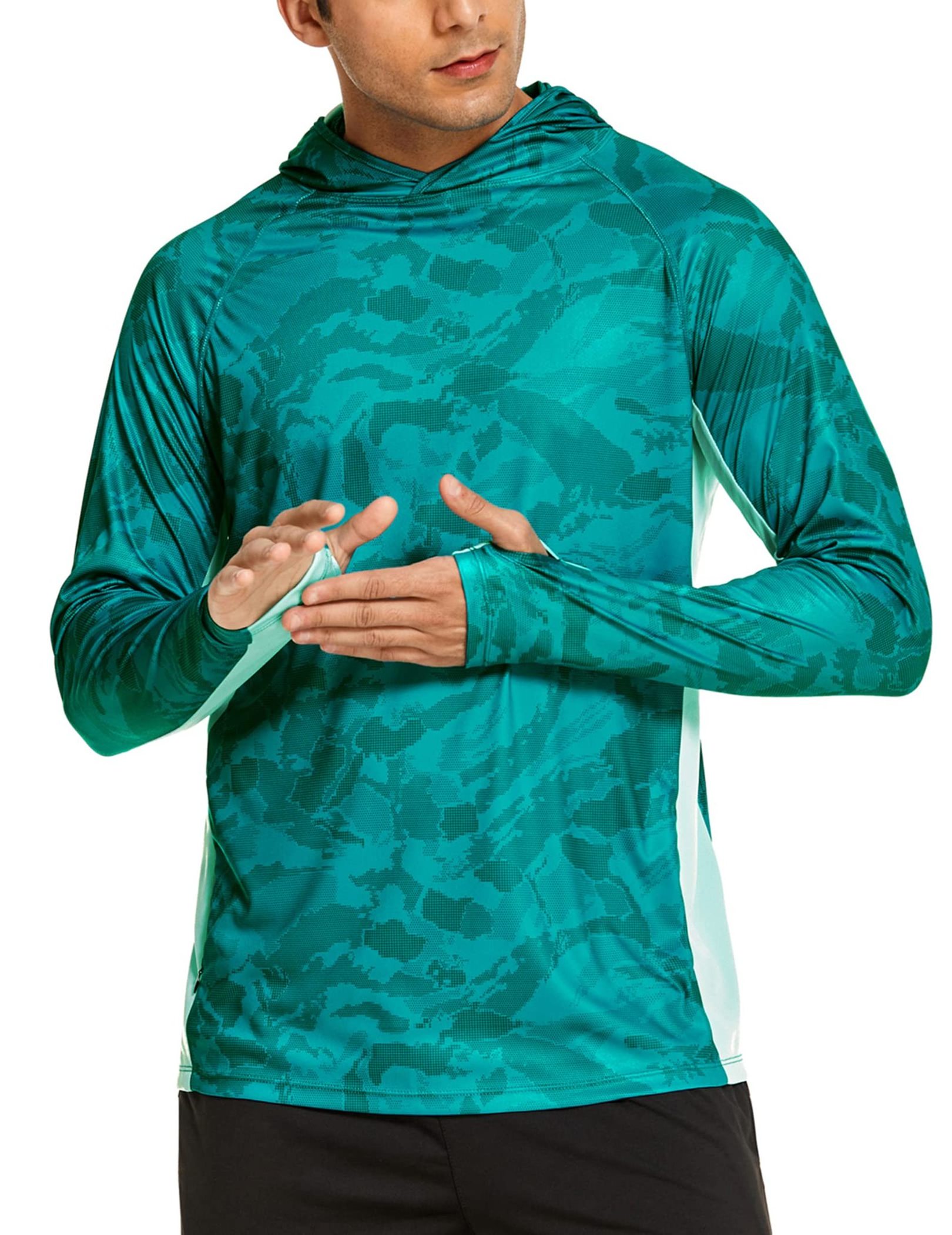 Hot Selling Wholesale Sublimated Sun Protection Long Sleeve Hooded Fishing Shirts