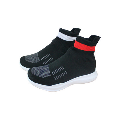 Blank new design fashion sports shoes,breathable high ankle brand logo custom women and mens sock sneakers shoes