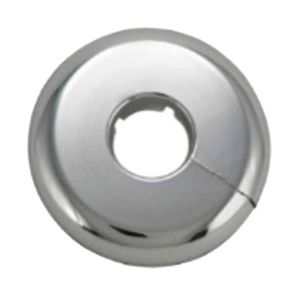 Plastic Split Pipe Flange, Chromed and White Plate