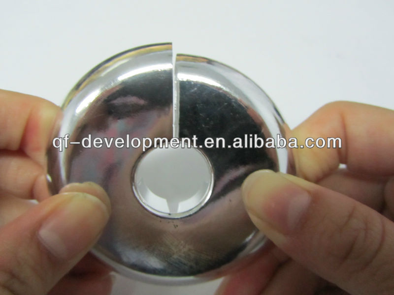 Plastic Split Pipe Flange, Chromed and White Plate