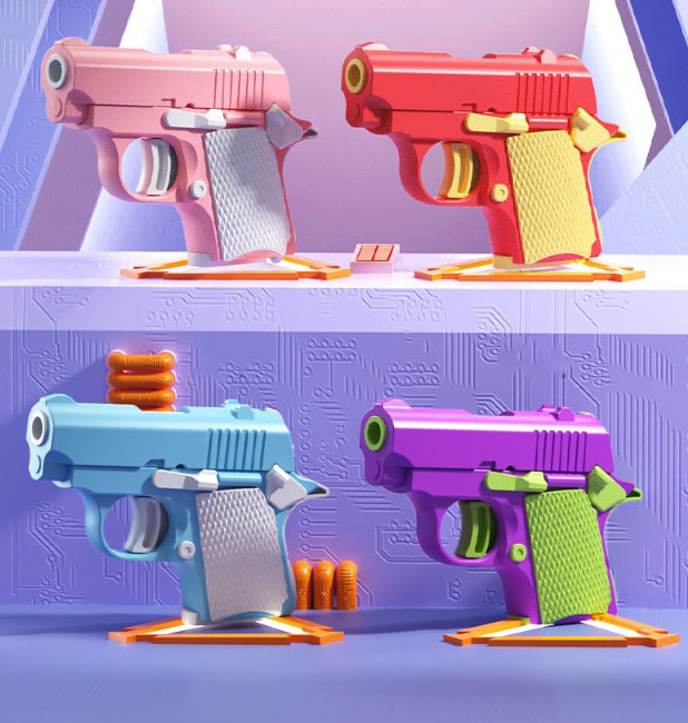 Hot Sale Mini M1911 Toy Gun with 3D Printed Gravity Fidget Kids Small Guns Toys Machine Gun Toy