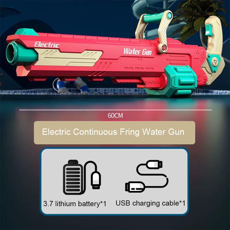 Popular outdoor fully automatic burst electric water gun with water absorption automatically high-pressure spray water gun toy