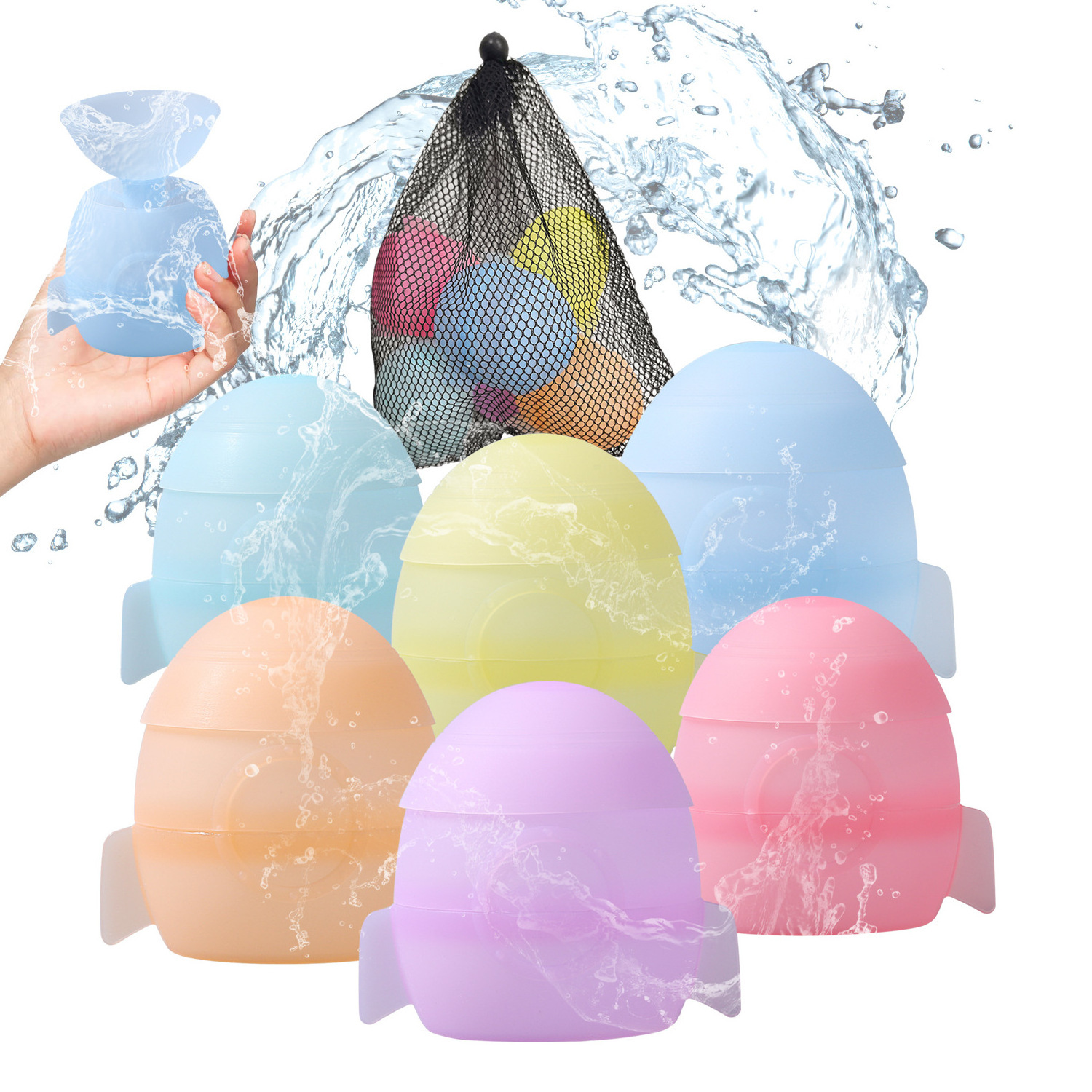 2024 Hot selling Summer Children's Outdoor Silicone Reusable Water Ball Summer Water Balloon Water explosion ball