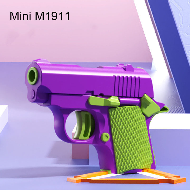 Hot Sale Mini M1911 Toy Gun with 3D Printed Gravity Fidget Kids Small Guns Toys Machine Gun Toy