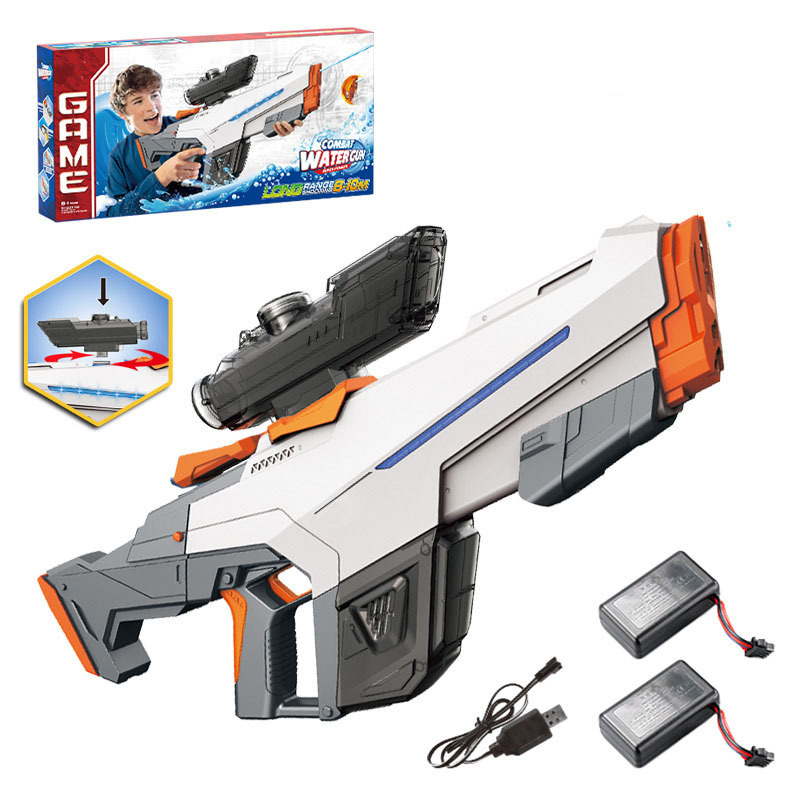 Automatic water absorption and grabbing big water gun hand & self-integrated electric water gun for children