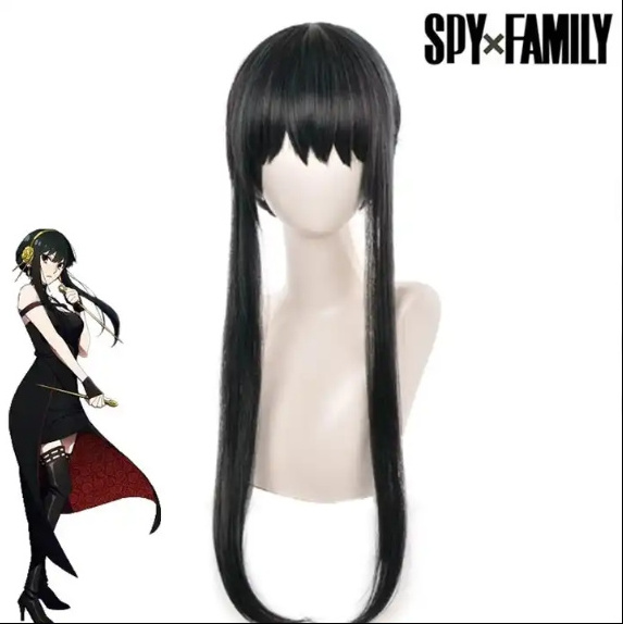 Anime Spy X Family Yor Forger Cosplay Costume Wig Dress Suit Black Red Skirt Set Yor Briar Earring Long Hair Women Clothes Party