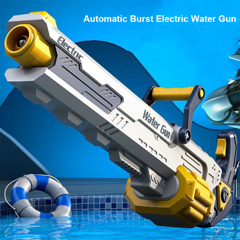 Popular outdoor fully automatic burst electric water gun with water absorption automatically high-pressure spray water gun toy