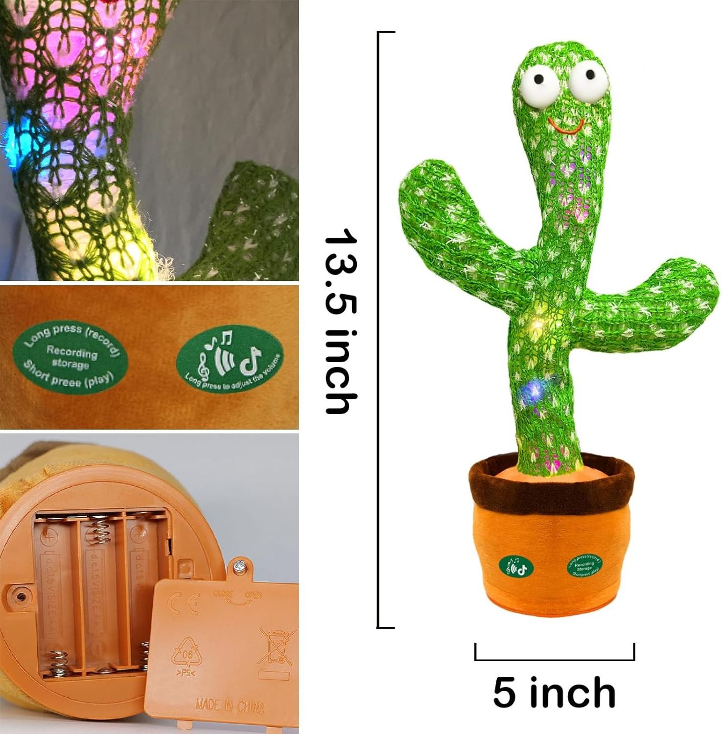 Wholesale Plush electric Talking Cactus dolls Dancing Cactus Bailarin Education Kids Cactus Toy With Song