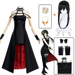 Anime Spy X Family Yor Forger Cosplay Costume Wig Dress Suit Black Red Skirt Set Yor Briar Earring Long Hair Women Clothes Party