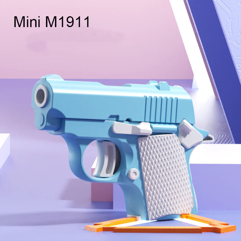 Hot Sale Mini M1911 Toy Gun with 3D Printed Gravity Fidget Kids Small Guns Toys Machine Gun Toy