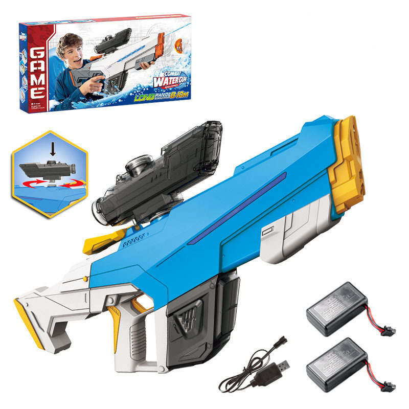 Automatic water absorption and grabbing big water gun hand & self-integrated electric water gun for children