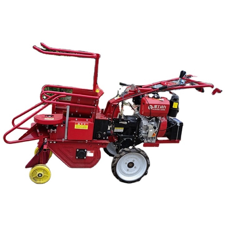 Dry and wet corn harvester 15HP Agricultural Machinery Mini Sweet Maize Corn Harvester Machine