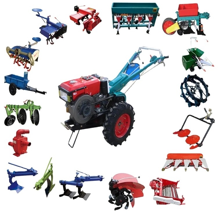 Hot sale farm equipment  mini plow 2 wheel walking tractor with disc plough machine