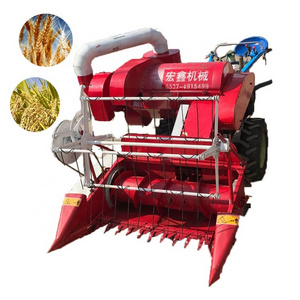 Diesel 15HP rice harvesting machine Handheld wheat combine Price of small Combine harvester sold in Africa