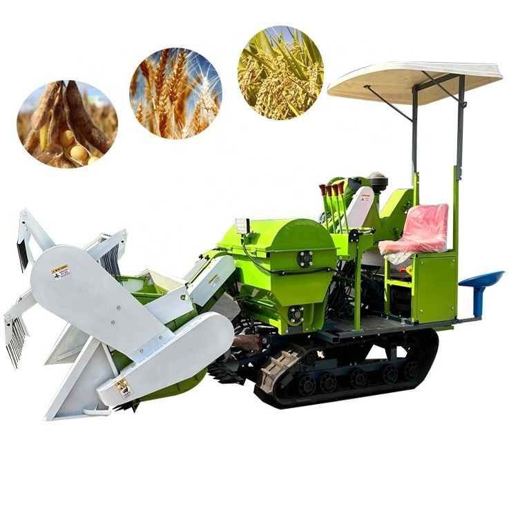 Diesel 15HP rice harvesting machine Handheld wheat combine Price of small Combine harvester sold in Africa