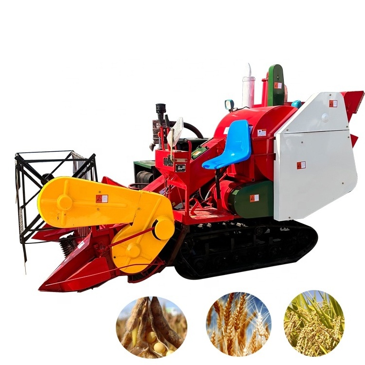 Diesel 15HP rice harvesting machine Handheld wheat combine Price of small Combine harvester sold in Africa