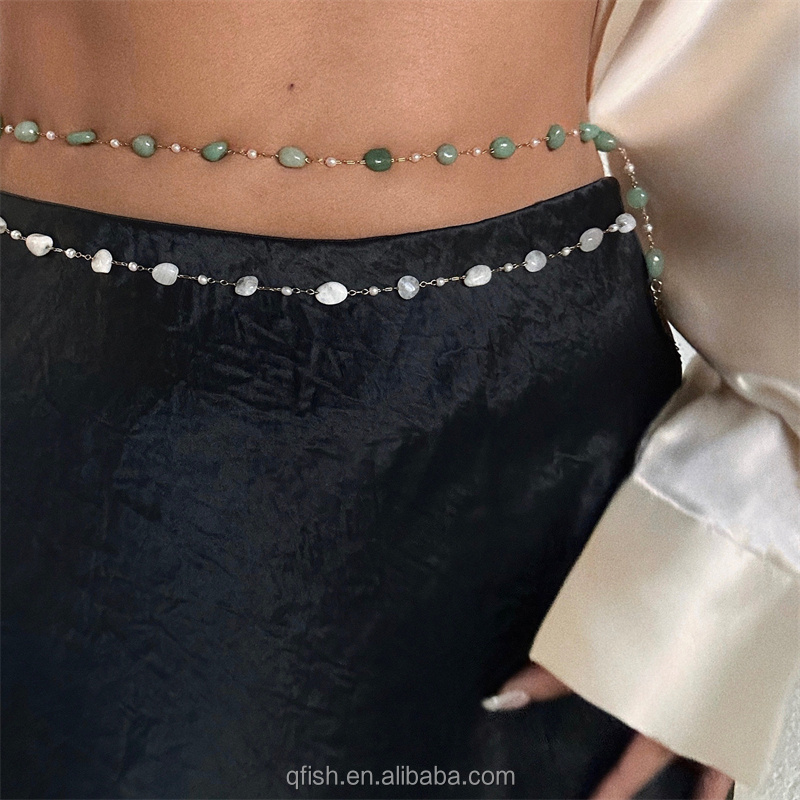 Women Stainless Steel Belly Dance Waist Chain Fashion Beach Jewelry Body Chain Belly Accessories