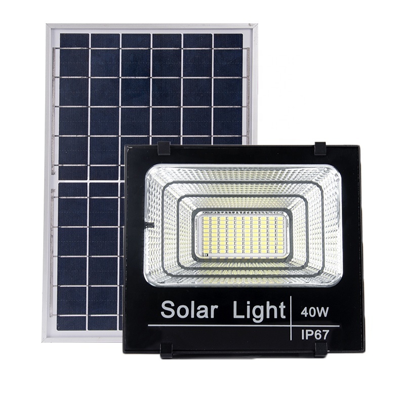 Outdoor 40W Solar Flood light Rechargeable Battery Back Up Solar Spot light