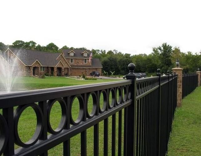 Steel Square Tube Fence Designs Garden Ornamental Iron Steel Picket Fence Panels With Ring  Zinc Steel Tubular fence