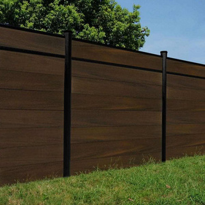 Wood Plastic Composite Garden  Fence Boards  WPC Composite Fencing Outdoor Fence Aluminum Post