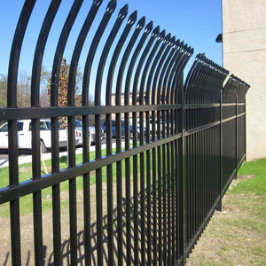 Factory Supply 40CM*70CM Tall Picket Fence Sample Wrought Iron Zinc Privacy  Panels Curved Top  Zinc Steel Fence Sample