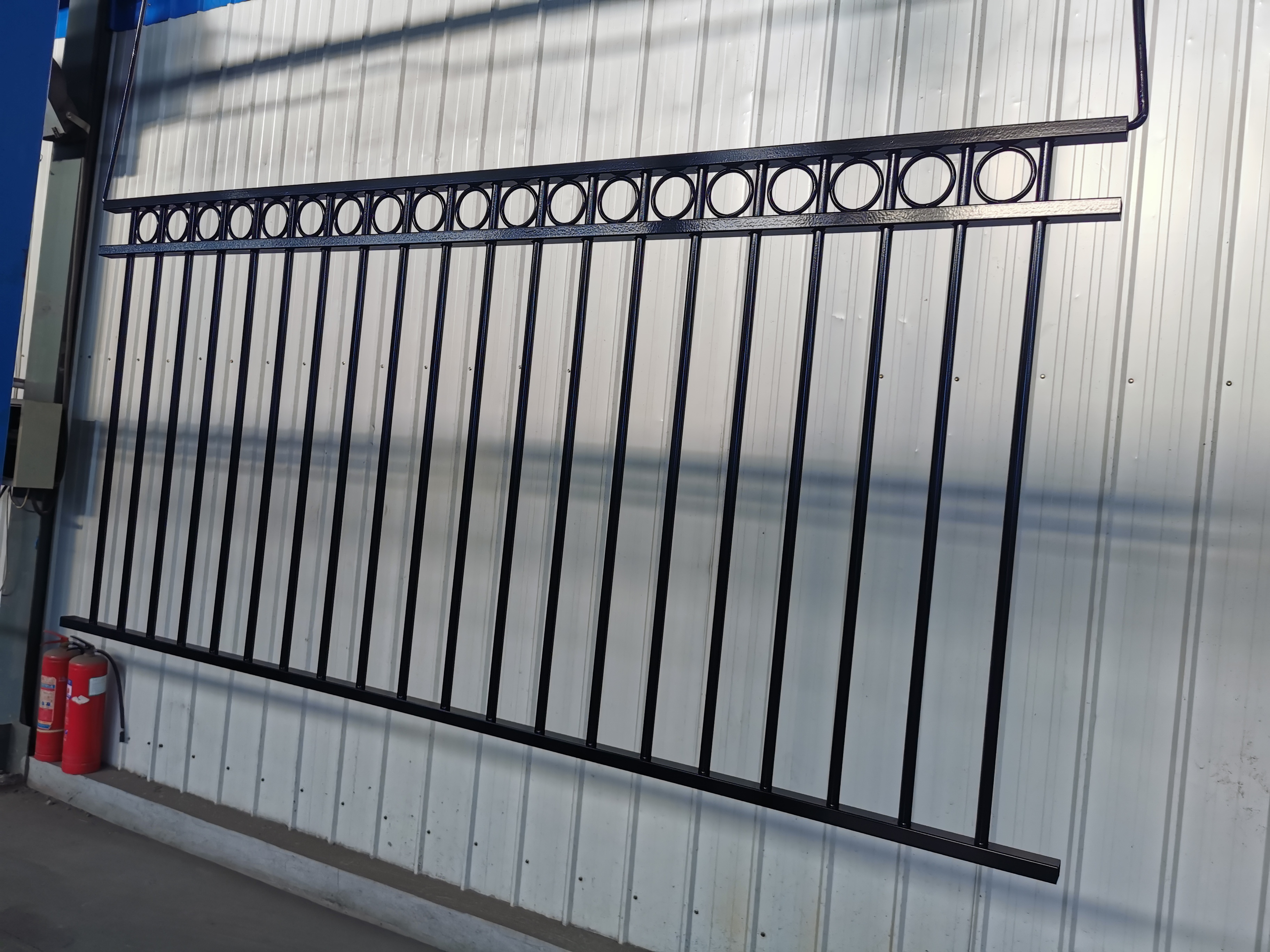 Steel Square Tube Fence Designs Garden Ornamental Iron Steel Picket Fence Panels With Ring  Zinc Steel Tubular fence