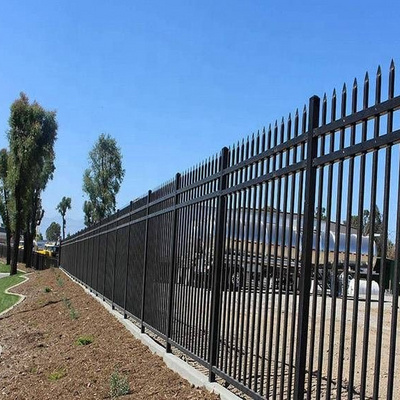 America 6 Foot 3x3 Metal Garden Iron Fence Panels Outdoor  Metal Steel tubular Fences Modern Wrought  Iron Zinc Steel Fence