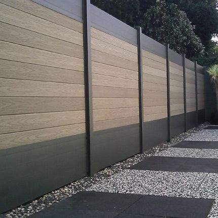 Wood Plastic Composite Garden  Fence Boards  WPC Composite Fencing Outdoor Fence Aluminum Post