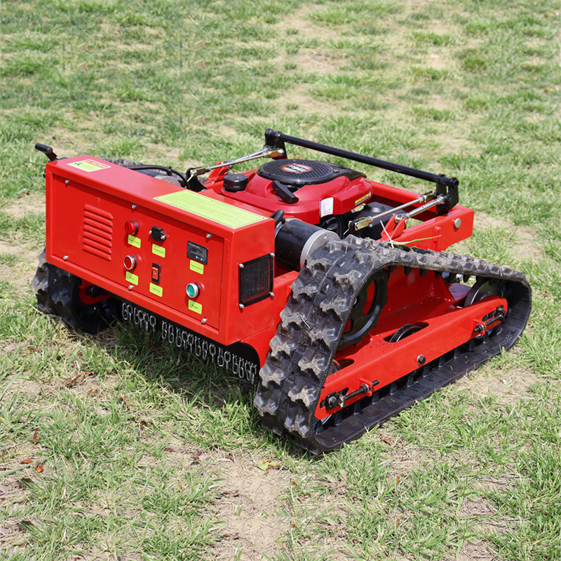 Dam steep slope land reclamation crawler mower small orchard climbing robot lawn mower price