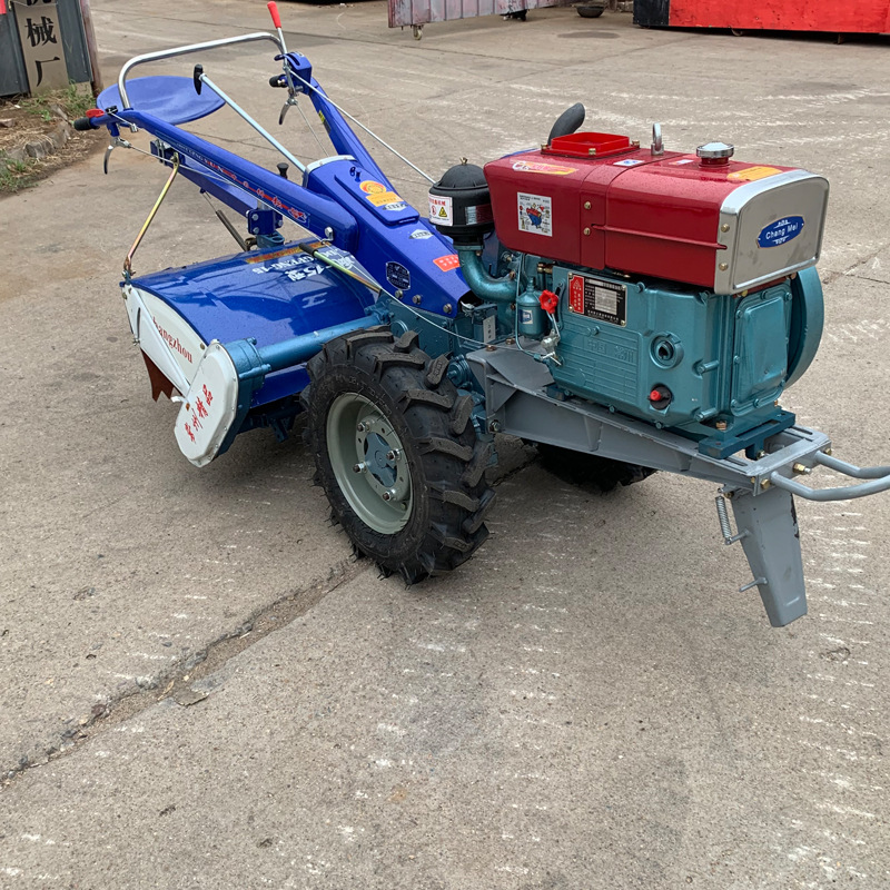 China Factory Supply 2 Wheel Farming Walking Diesel engine Two Wheel Behind Walking Tractor  with Mini Power Tiller