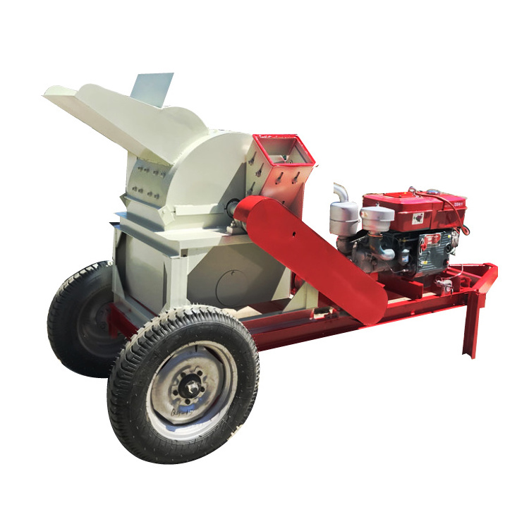 Coconut Shell Grinding Agricultural Mini Diesel  Wood Crusher Machine For Biochar Pellet