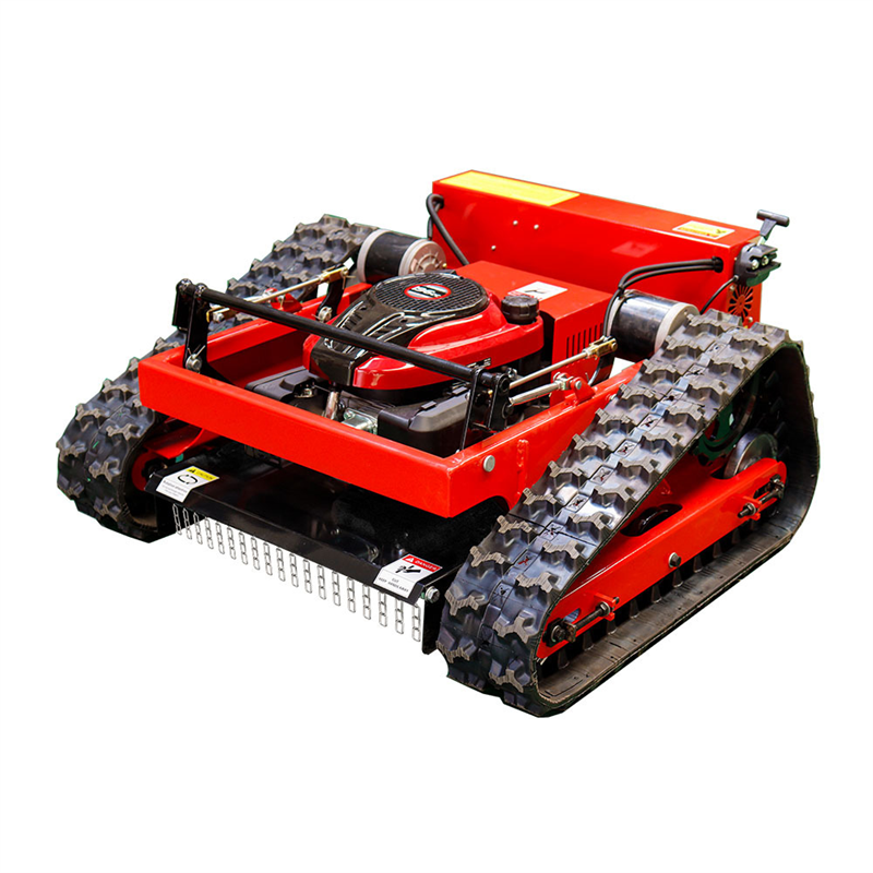 Dam steep slope land reclamation crawler mower small orchard climbing robot lawn mower price