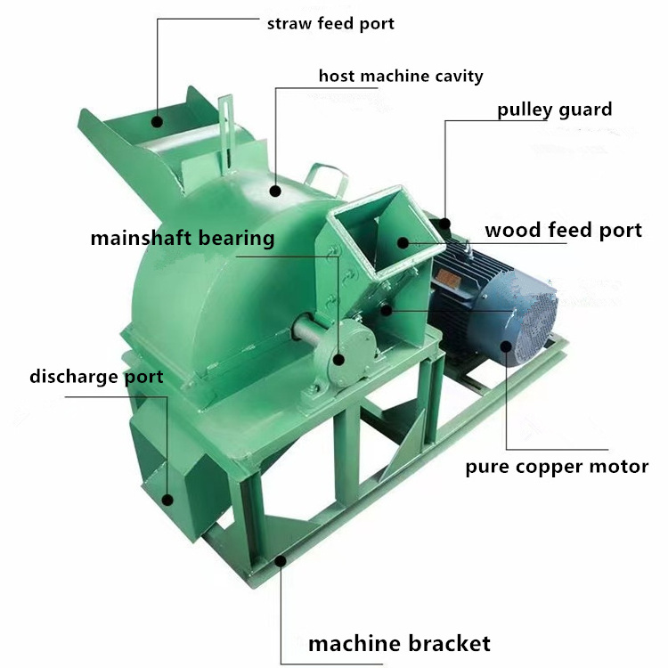 Widely Used Wood Sawdust Machine Hammer Mill For Incense Making Wood Pallet Branch Crusher