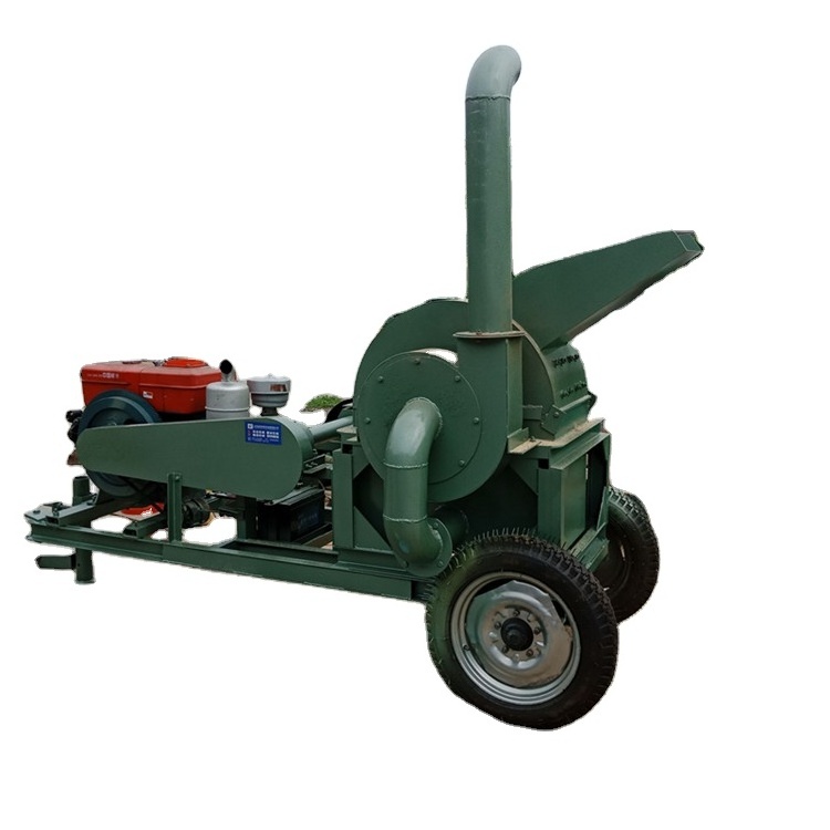 TLow Price High Yield Wood Chip Grinder Integrated Wood Chipper Mobile Diesel Hammer Mill For Sale