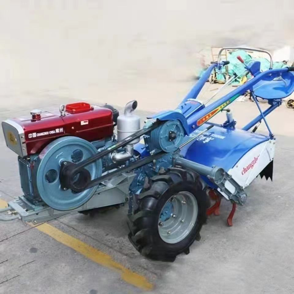 agricultural walk behind tractor trencher rotary cultivator for walking tractors with cultivated land sowing