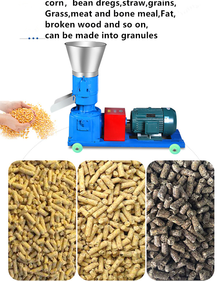 Factory direct sales Mini wood sawdust pellet making machine Corn grain beans straw grass hay mill pelletizer roller machines