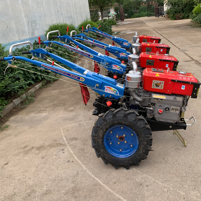 China Factory Supply 2 Wheel Farming Walking Diesel engine Two Wheel Behind Walking Tractor  with Mini Power Tiller