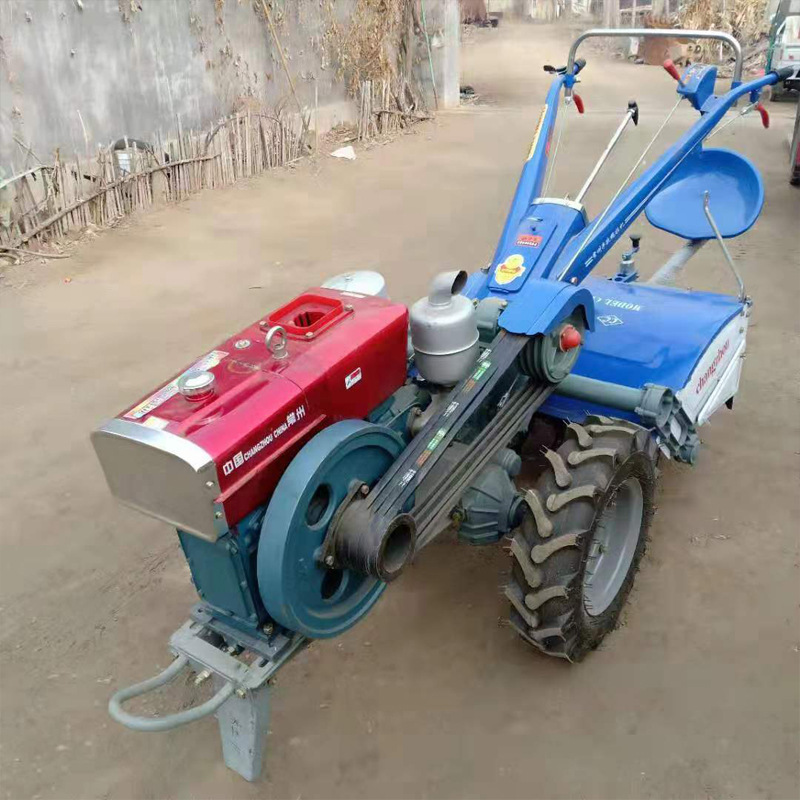 China Factory Supply 2 Wheel Farming Walking Diesel engine Two Wheel Behind Walking Tractor  with Mini Power Tiller