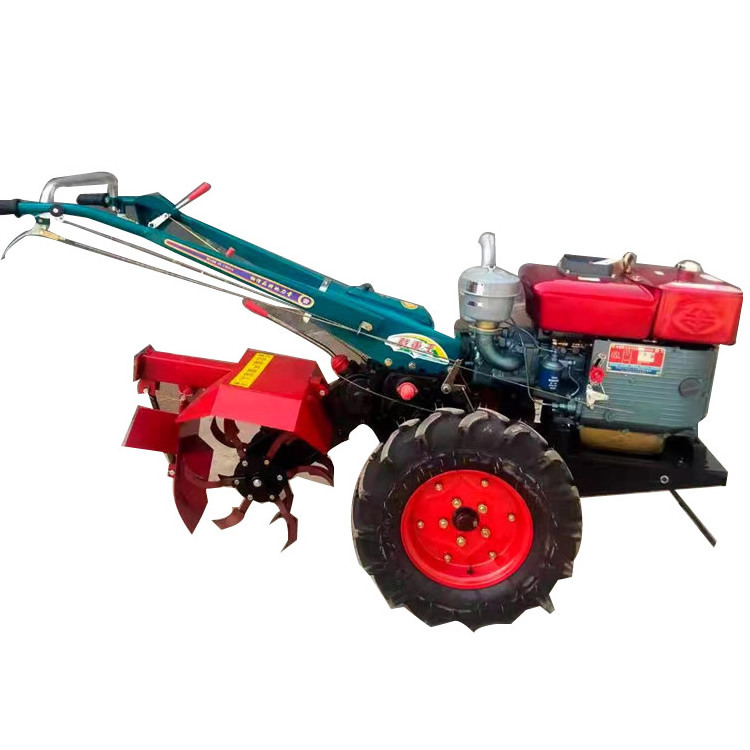 high quality farm mini diesel walking hand tractor tiller ploughing machine agricultural walking tractor low price