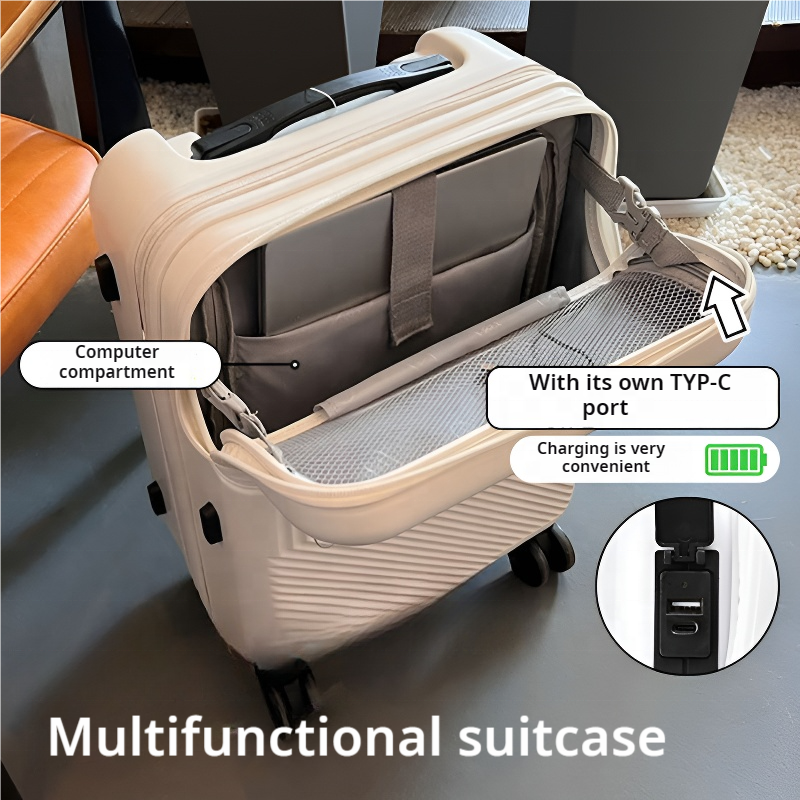 Multifunctional Unisex 26Inch 28Inch Travel Bag Large Capacity With Mute Spinner Suitcase Luggage Female Cabin Luggage Suitcase