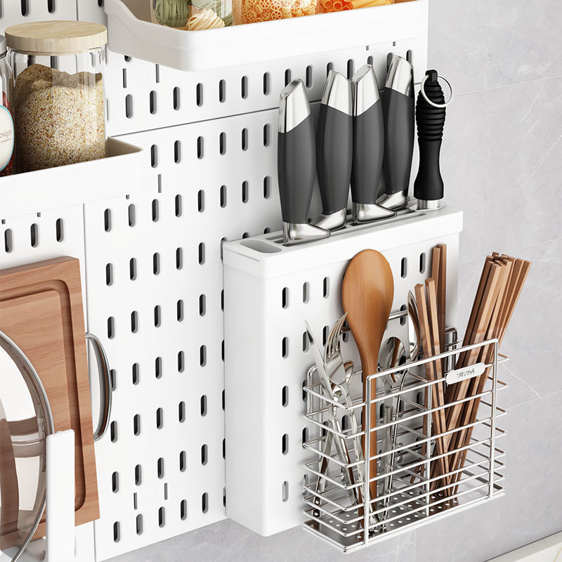 Household Hole-free Hole Board Shelf Kitchen Bedroom Storage Display Hole Board Wall Organizer