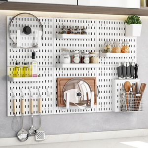 Household Hole-free Hole Board Shelf Kitchen Bedroom Storage Display Hole Board Wall Organizer