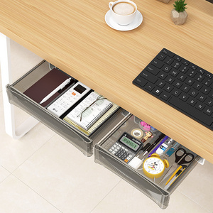 Attachable Under Desk Storage Drawer  Large Self-adhesive Hidden Pencil Box Office Organizers And Storage Drawers